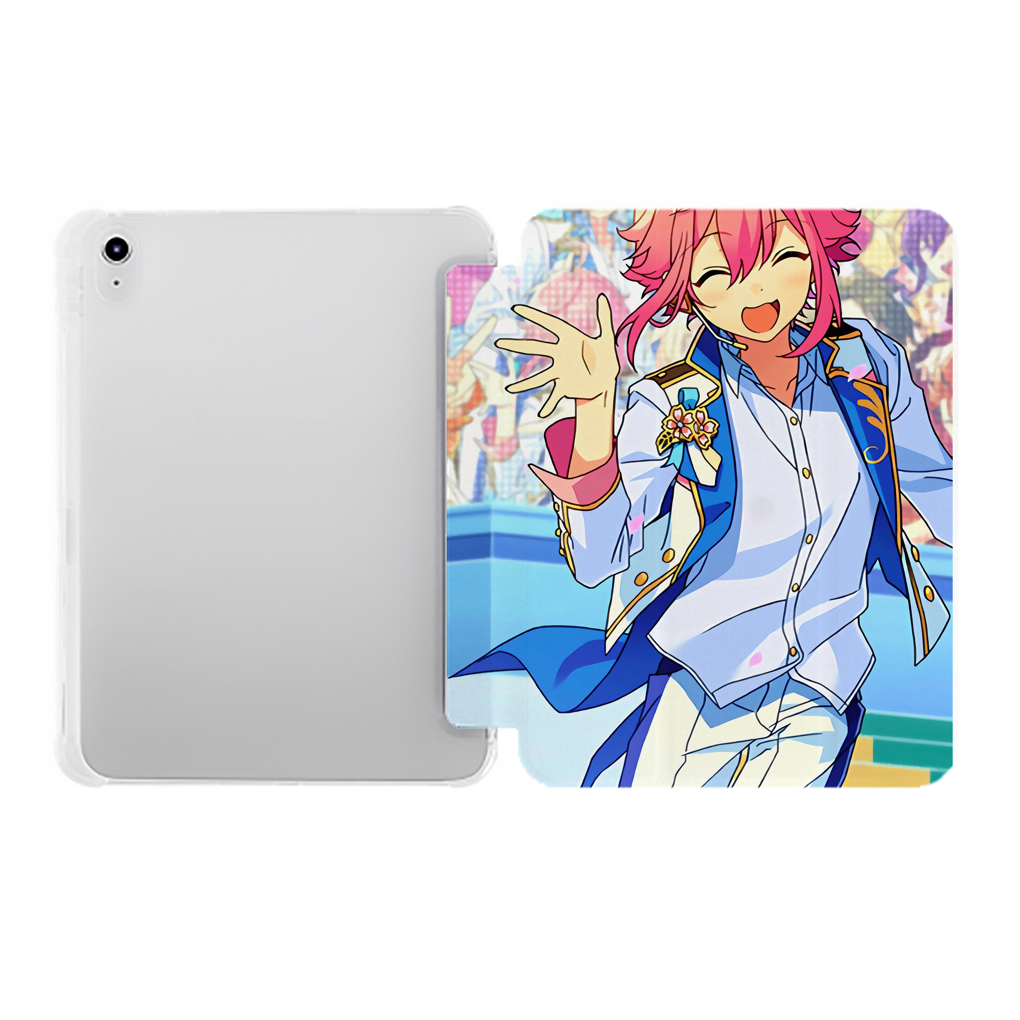 （画像用） あんさんぶるスターズ! Ensemble Stars IPad ケース ペン収納付き 三つ折りスタンド PUレザー×シリコン 対応機種9.5/10.5/10.9インチ